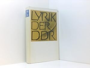 Bild des Verkufers fr Lyrik der DDR. zum Verkauf von Book Broker