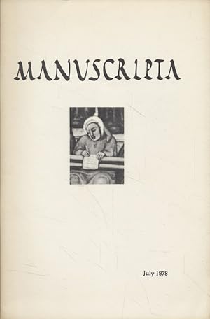 Immagine del venditore per Manuscripta, Vol. XXII, No. 2. venduto da Fundus-Online GbR Borkert Schwarz Zerfa�