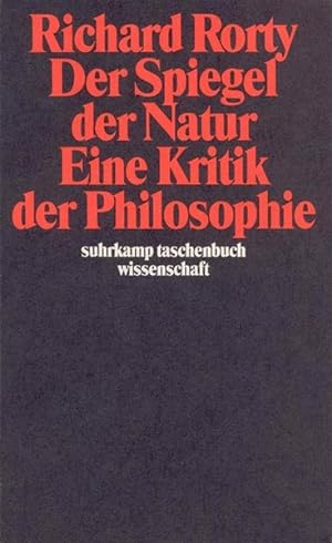 Bild des Verkufers fr Der Spiegel der Natur: Eine Kritik der Philosophie zum Verkauf von antiquariat rotschildt, Per Jendryschik