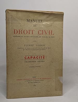 Seller image for Manuel de droit civil conforme au nouveau programme des facults de droit for sale by crealivres