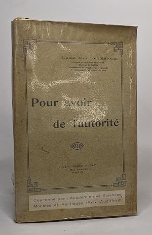 Seller image for Pour avoir de l'autorit for sale by crealivres