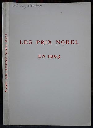 Seller image for Les Prix Nobel en 1903 for sale by Gurra's Books