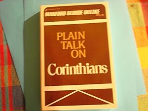 Bild des Verkufers fr Plain Talk on First and Second Corinthians zum Verkauf von Redux Books