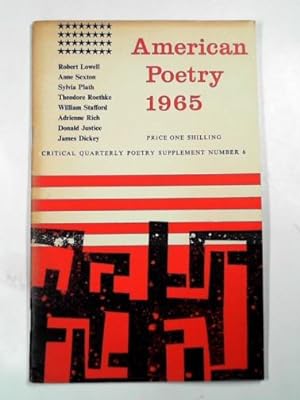 Bild des Verkufers fr American poetry 1965 zum Verkauf von Cotswold Internet Books