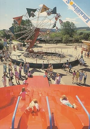 Thrill Fair Rides at Somerwest World Butlins Minehead Somerset Postcard