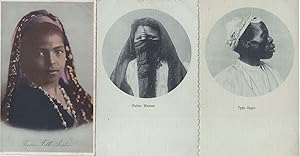 Native Arab Woman Jeune Fille Egypt Type Negre 3x Old Postcard s