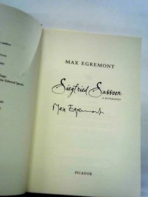 Bild des Verkufers fr Siegfried Sassoon; A Biography zum Verkauf von World of Rare Books