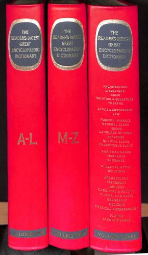 Image du vendeur pour The Readers Digest great encyclopaedic dictionary mis en vente par WeBuyBooks
