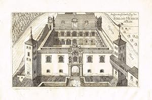 Bild des Verkufers fr Perspectivischer Aufzug des Schloss Herberstein. zum Verkauf von Wiener Antiquariat Ingo Nebehay GmbH