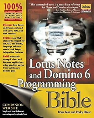 Imagen del vendedor de Lotus Notes and Domino 6 Programming Bible a la venta por WeBuyBooks