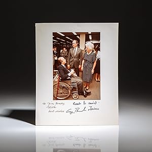 Immagine del venditore per White House Photograph: George H.W. Bush with White House Press Secretary, James Brady venduto da The First Edition Rare Books, LLC
