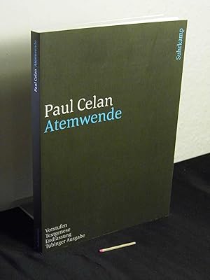 Imagen del vendedor de Atemwende - Vorstufen, Textgenese, Endfassung - Originaltitel: Paul Celan: Atemwende - aus der Reihe: Paul Celan: Werke, Tbinger Ausgabe - a la venta por Erlbachbuch Antiquariat