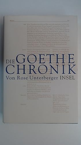 Bild des Verkufers fr Die Goethe Chronik, zum Verkauf von Antiquariat Maiwald