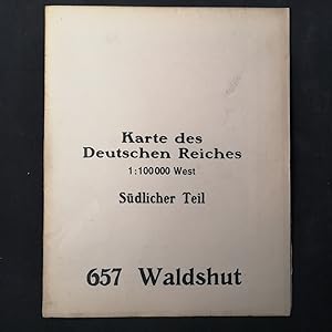 Imagen del vendedor de Karte des Deutschen Reiches. 1 : 100.000 West. Sdlicher Teil: 657 Waldshut. a la venta por ANTIQUARIAT Franke BRUDDENBOOKS