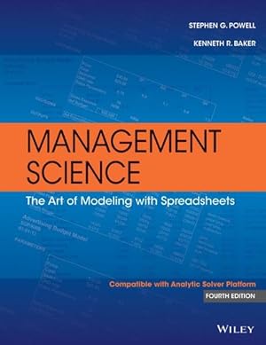 Image du vendeur pour Management Science: The Art of Modeling with Spreadsheets mis en vente par Studibuch
