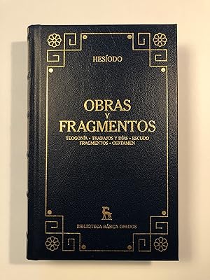 Seller image for Obras y fragmentos. Teogona. Trabajos y das. Escudo. Fragmentos. Certamen for sale by SELECTA BOOKS