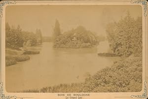 Kabinettfoto Paris XVI., Bois de Boulogne, der Große See - Foto: Perier
