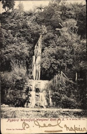 Ansichtskarte / Postkarte Wanganui Manawatu Wanganui Neuseeland, Nypara Waterfall, Wanganui River