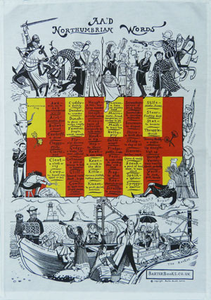 Bild des Verkufers fr Aa'd Northumbrian Words. Tea Towel zum Verkauf von Barter Books Ltd