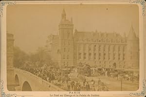 Kabinettfoto Paris I., Die Pont au Change und das Palais de Justice - Foto: Perier, Paris