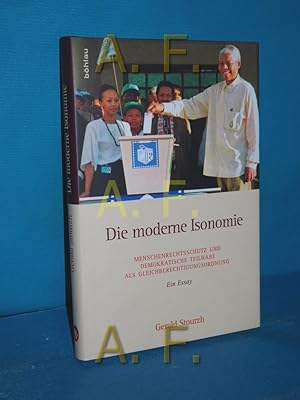 Bild des Verkufers fr Die moderne Isonomie : Menschenrechtsschutz und demokratische Teilhabe als Gleichberechtigungsordnung , ein Essay / MIT WIDMUNG von Gerald Stourzh zum Verkauf von Antiquarische Fundgrube e.U.