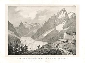 Bild des Verkufers fr Vue du Montanvert et de la Mer de Glace zum Verkauf von Sergio Trippini