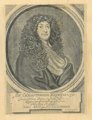 WAGENSEIL, Johann Christoph (1633 - 1705). Brustbild nach viertelrechts im Oval des Professors fü...
