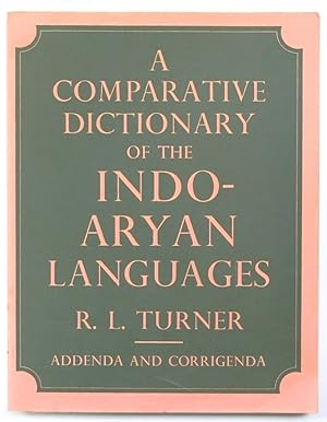 Bild des Verkufers fr A Comparative Dictionary of the Indo-Aryan Languages zum Verkauf von PsychoBabel & Skoob Books