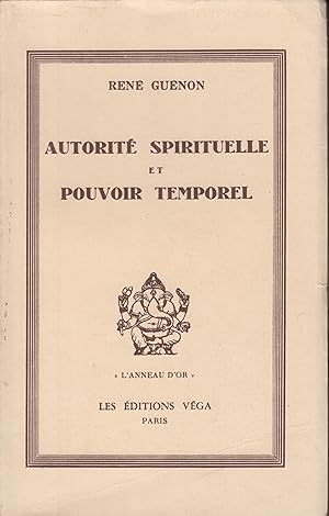Immagine del venditore per Autorité spirituelle et pouvoir temporel venduto da PRISCA
