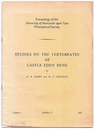 Bild des Verkufers fr Studies on the Vertebrates of Castle Eden Dene (Proceedings of the University of Newcastle Upon Tyne. Philosophical Society) (Offprint) zum Verkauf von Literary Cat Books