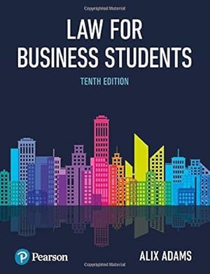 Bild des Verkufers fr Adams: Law for Business Students p10 zum Verkauf von WeBuyBooks