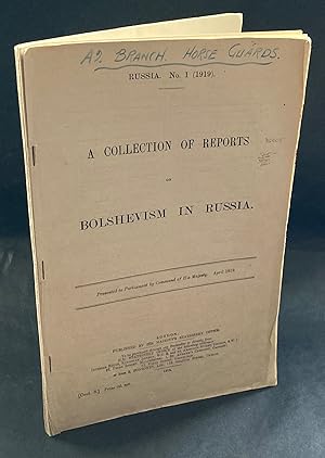 Imagen del vendedor de RUSSIA No. 1 - A Collection On Reports Of Bolshevism In Russia April 1919 a la venta por blograrebooks