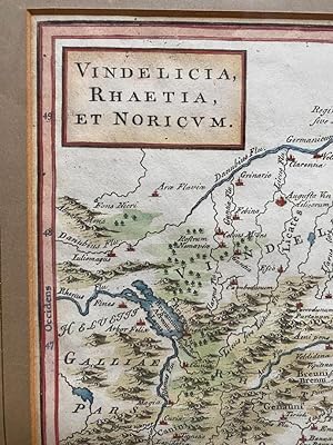Vindelicia, Rhaetia et Noricum: Karte der römischen Provinz Rhätien (Schweiz) mit den Alpengebiet...