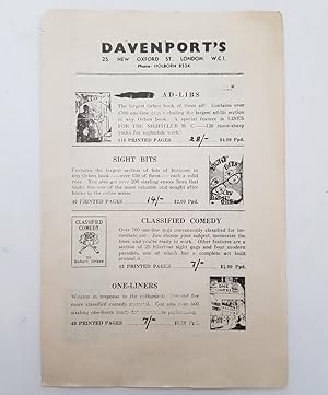 Imagen del vendedor de Davenport's [Sales brochure]. a la venta por Keel Row Bookshop Ltd - ABA, ILAB & PBFA