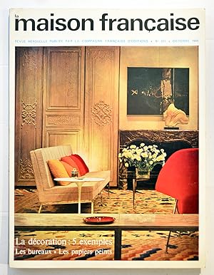 Image du vendeur pour LA MAISON FRANAISE n 201 octobre 1966. La dcoration : 5 exemples - les bureaux - Les papiers peints. mis en vente par Librairie l'Art et l'Affiche
