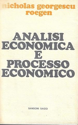 Imagen del vendedor de Analisi economica e processo economico a la venta por Messinissa libri