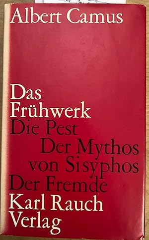 Bild des Verkufers fr Das Frhwerk. Die Pest. Der Mythos von Sisyphos. Der Fremde zum Verkauf von Hartmut Diekmann