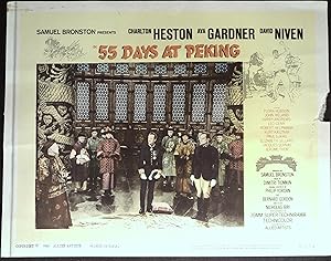 Image du vendeur pour 55 Days at Peking Lobby Card #8 1963 Charlton Heston, David Niven! mis en vente par AcornBooksNH