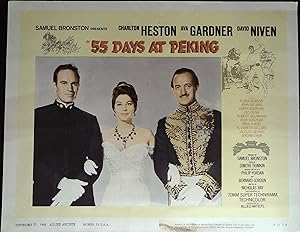 Bild des Verkufers fr 55 Days at Peking Lobby Card #2 1963 Heston, Gardner and Niven! zum Verkauf von AcornBooksNH