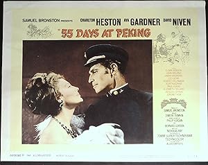 Image du vendeur pour 55 Days at Peking Lobby Card #4 1963 Charlton Heston, Ava Gardner! mis en vente par AcornBooksNH