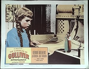 Immagine del venditore per The 3 Worlds of Gulliver Lobby Card 1960 Kerwin Mathews, Ray Harryhausen! venduto da AcornBooksNH