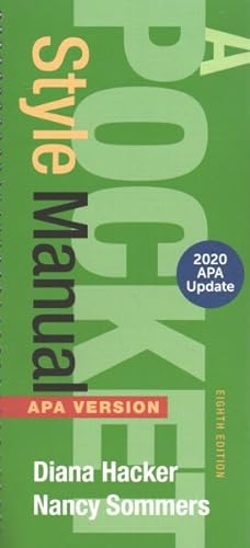 Immagine del venditore per Pocket Style Manual : Apa Version: 2020 Apa Update venduto da GreatBookPricesUK
