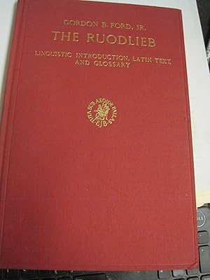 Imagen del vendedor de The Ruodlieb: Linguistic Introduction, Latin Text, and Glossary a la venta por Stony Hill Books