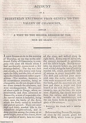 1816. Account of a Pedestrian Excursion from Geneva to the Valley of Chamounix, and of a Visit to...