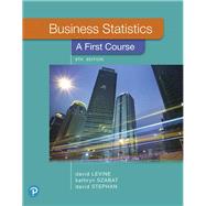 Seller image for Business Statistics A First Course for sale by eCampus