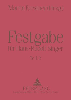 Seller image for Festgabe fr Hans-Rudolf Singer: Zum 65. Geburtstag am 6. April 1990 berreicht von seinen Freunden und Kollegen (FTSK. Publikationen des Fachbereichs . A: Abhandlungen und Sammelbnde, Band 13) for sale by Fundus-Online GbR Borkert Schwarz Zerfa