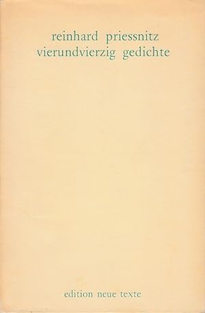 Immagine del venditore per vierundvierzig gedichte. Werkausgabe Band 1. venduto da Fundus-Online GbR Borkert Schwarz Zerfa