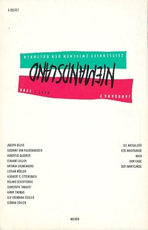 Seller image for Die Aktualitt der Avantgarde nach dem Ende der Avantgarde. Niemandsland. Zeitschrift zwischen den Kulturen. Jg. 2, Heft 5, 1988. for sale by Fundus-Online GbR Borkert Schwarz Zerfa