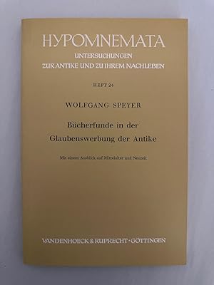 Imagen del vendedor de Bcherfunde in der Glaubenswerbung der Antike. Mit einem Ausblick auf Mittelalter und Neuzeit. a la venta por Wissenschaftl. Antiquariat Th. Haker e.K