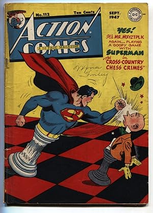 ACTION COMICS #112 1947-SUPERMAN-CHESS COVR-MR MXYZTPLK VG